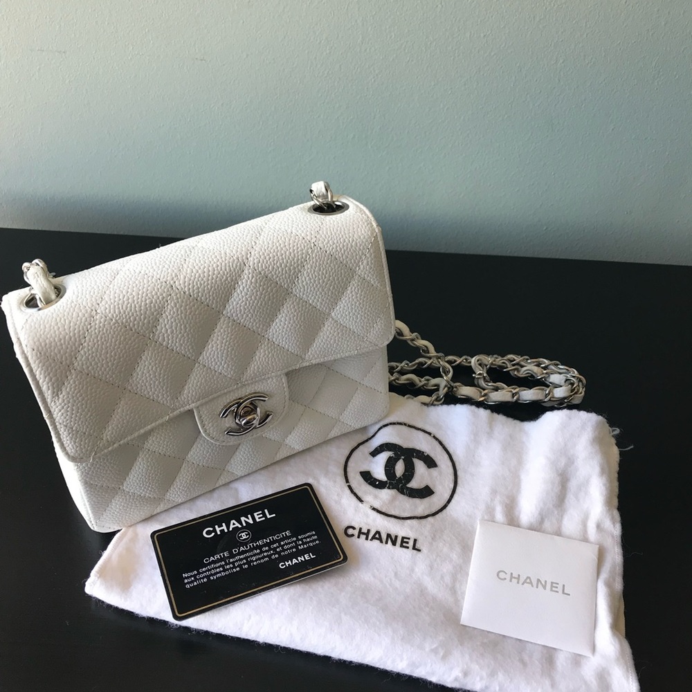 COPY - Chanel Quilted Mini Square Flap White Handbag